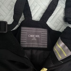 Cherokee Black Snowsuit with Yellow Accents/ Used Good Condition
